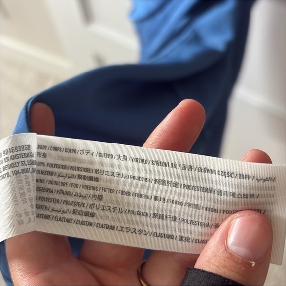 Abercrombie & Fitch Size XS Blue Cowl Neck Draped Mini Dress New With Tags. - Picture 12 of 15